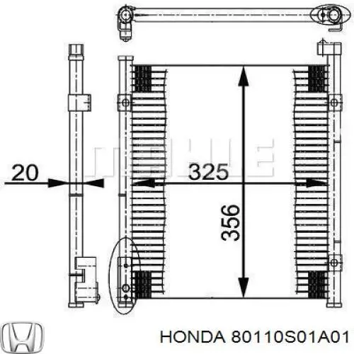 Comprar 80110S01A01 Honda Condensador de aire acondicionado