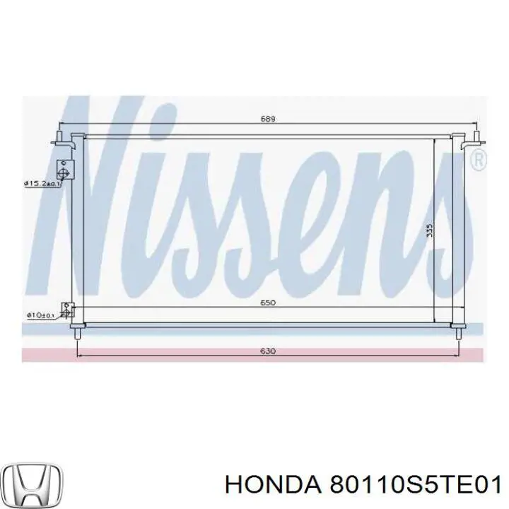 80110S5TE01 Honda condensador aire acondicionado