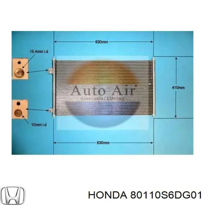 Comprar 80110S6DG01 Honda Condensador de aire acondicionado