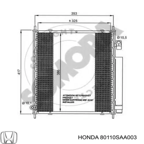 Condensador Honda 80110SAA003