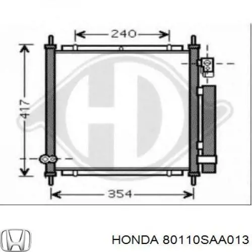 Aire acondicionado capacitor Honda 80110SAA013 precio, desde 86,16 EUR