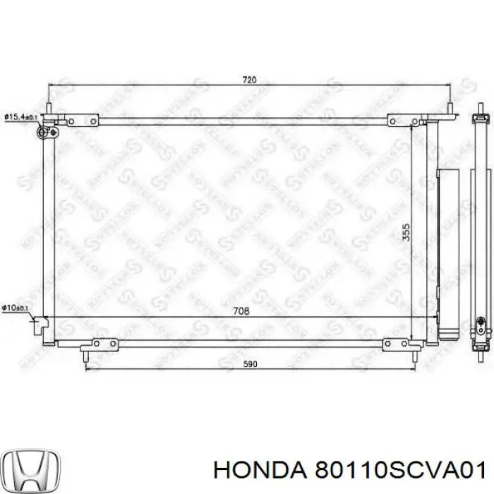 80110SCVA01 Honda condensador aire acondicionado