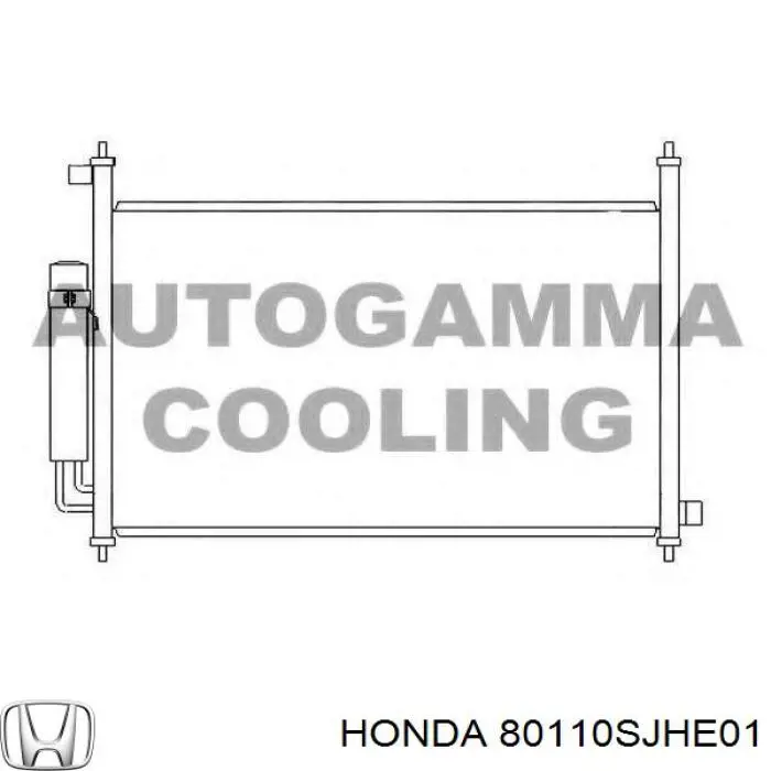 80110SJHE01 Honda condensador aire acondicionado