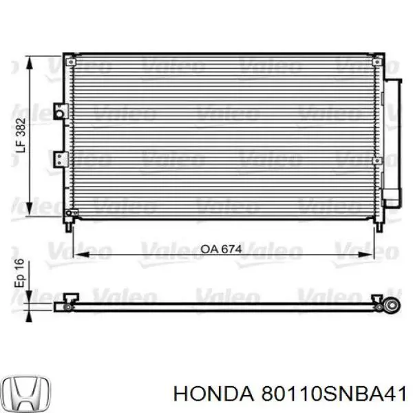 Comprar 80110SNBA41 Honda Condensador de aire acondicionado