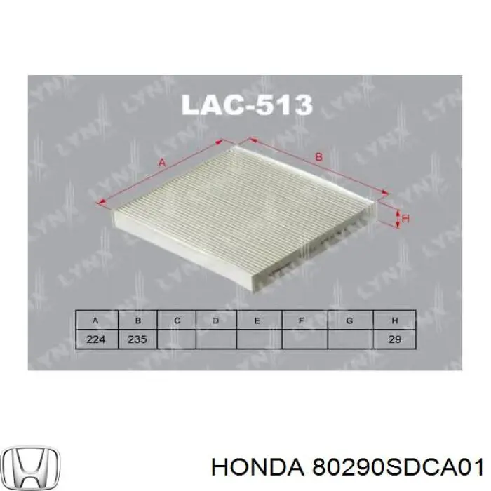 Filtro de cabina Honda 80290SDCA01 precio, desde 9,94 EUR