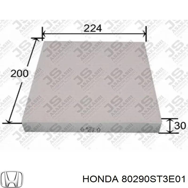 Comprar 80290ST3E01 Honda Filtro de aire del habitáculo