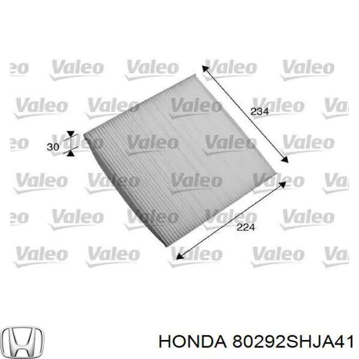 Comprar 80292SHJA41 Honda Filtro de aire del habitáculo