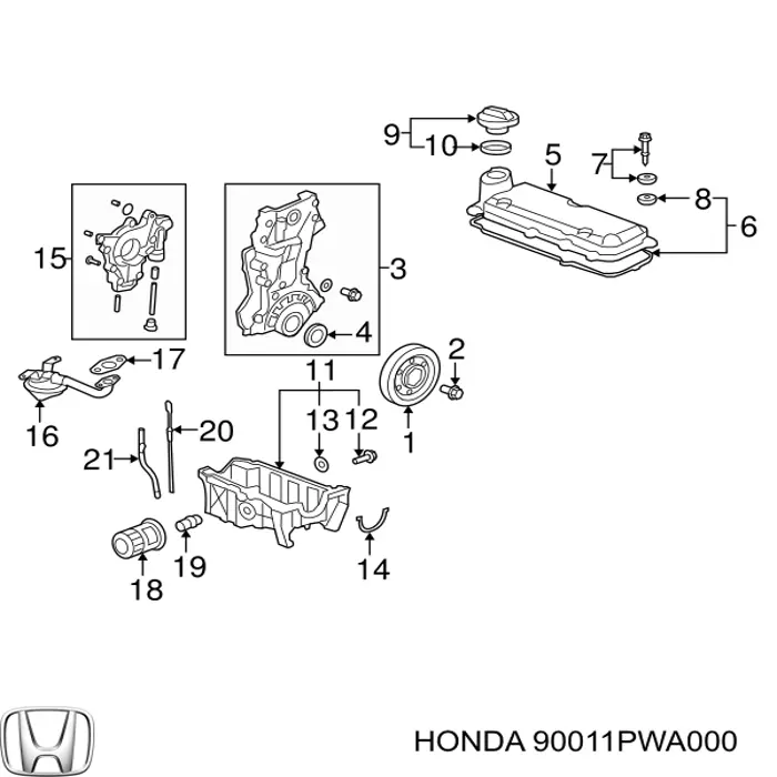 90011PWA000 Honda