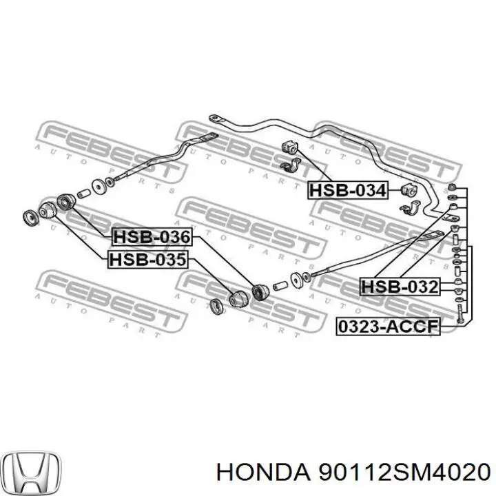 90112SM4020 Honda soporte de barra estabilizadora delantera