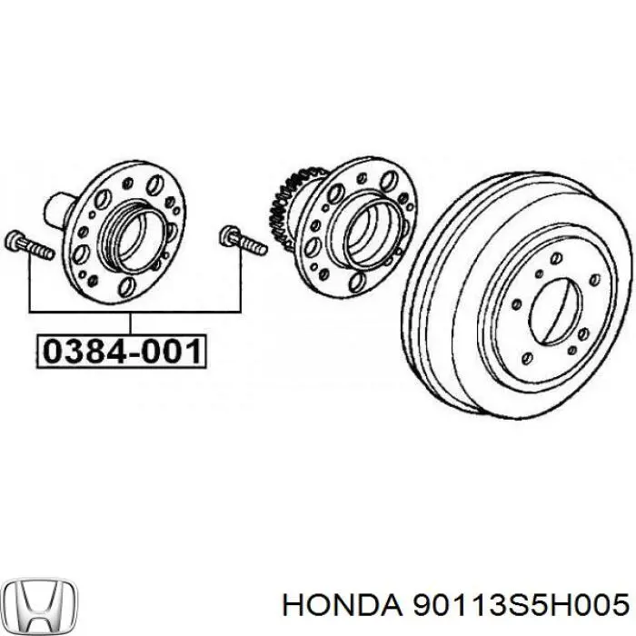 Espárrago de rueda trasero para Honda Civic (EC, ED, EE)