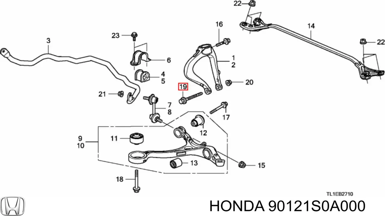 Comprar 90121S0A000 Honda 