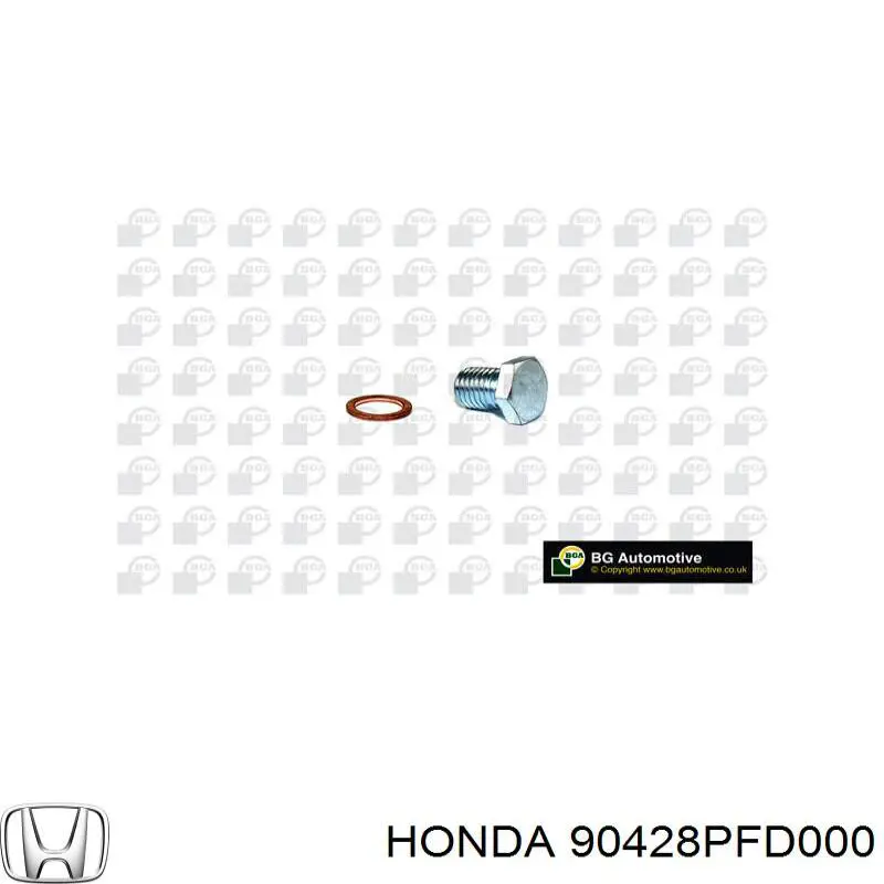 90428PFD000 Honda junta, tapón roscado, colector de aceite