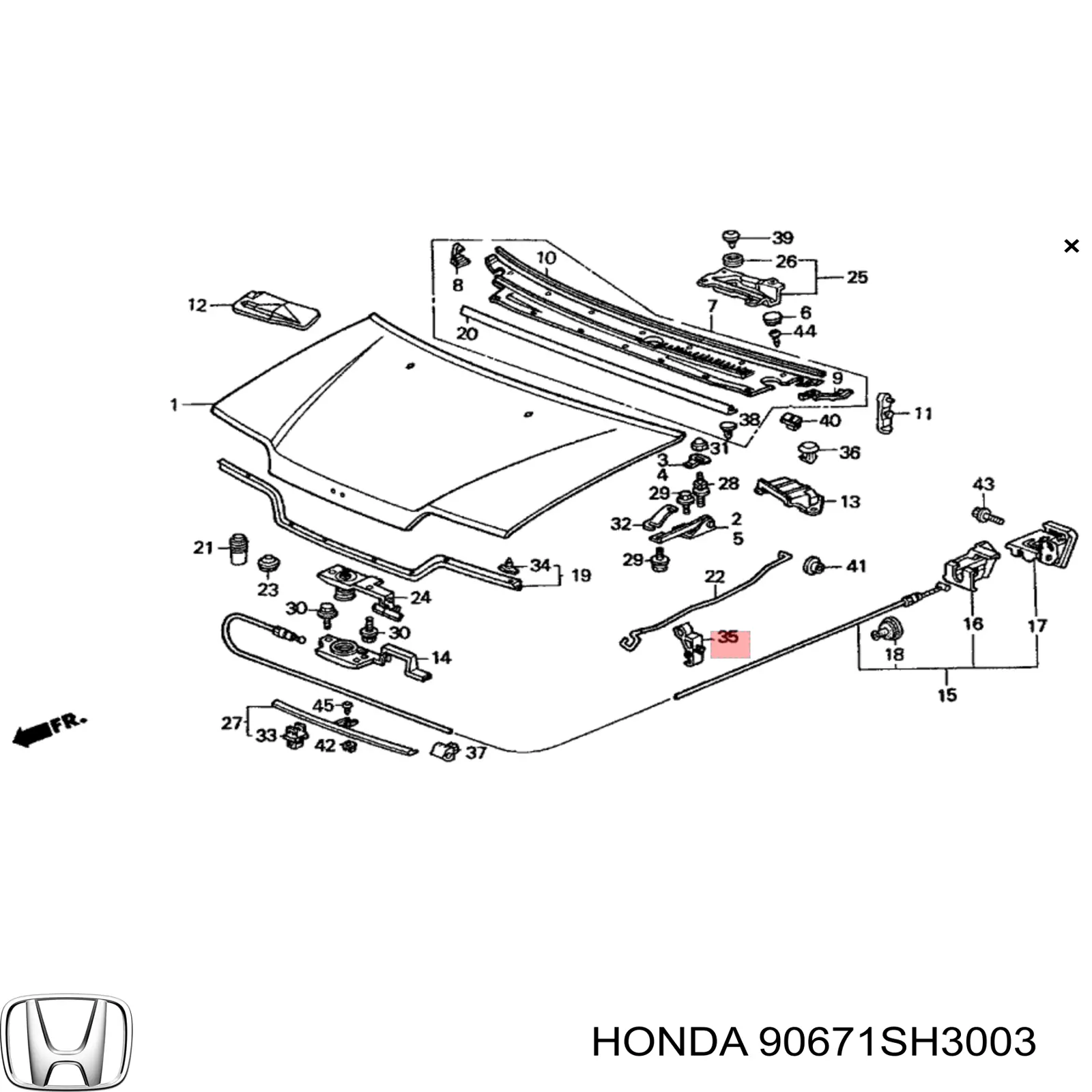 90671SH3003 Honda