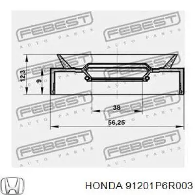 91201P6R003 Honda anillo retén, diferencial trasero