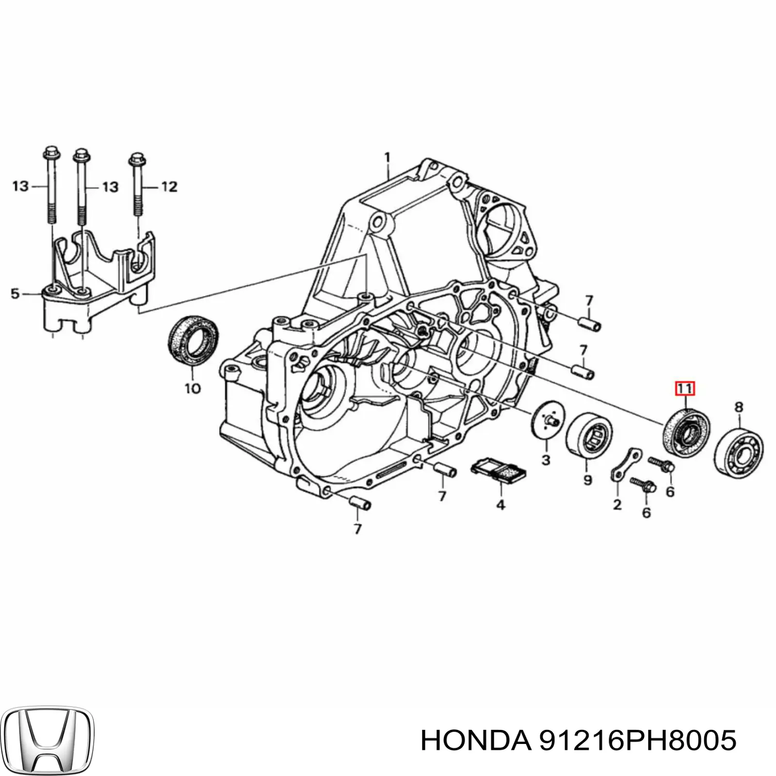 Anillo Reten Caja De Cambios para Honda Civic (EJ9, EK1)