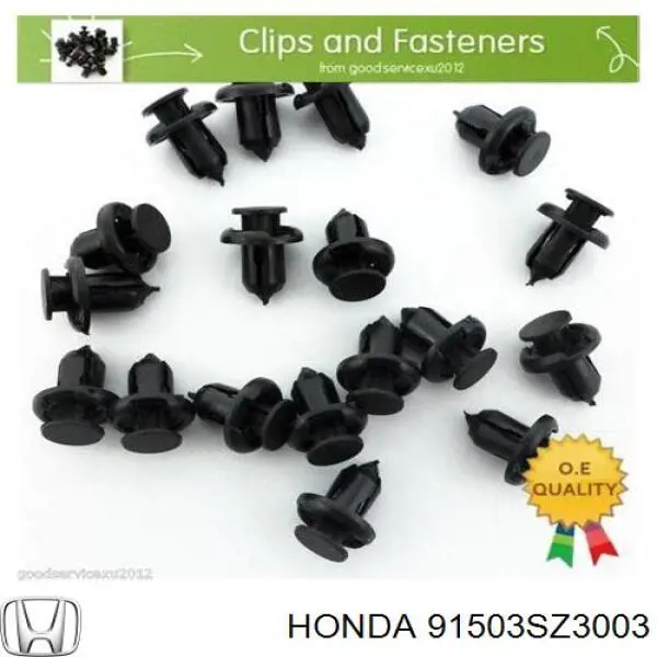 91503SZ3003 Honda clips de fijación de parachoques trasero