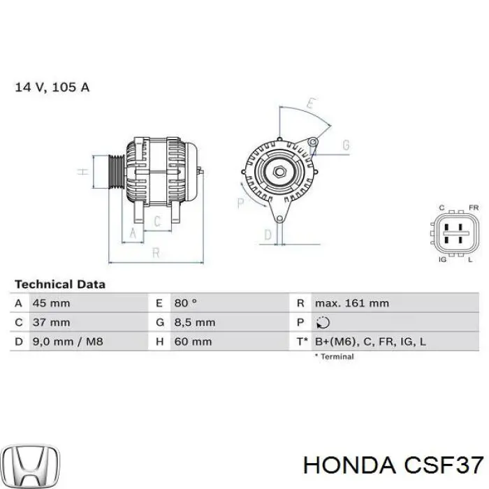 CSF37 Honda alternador