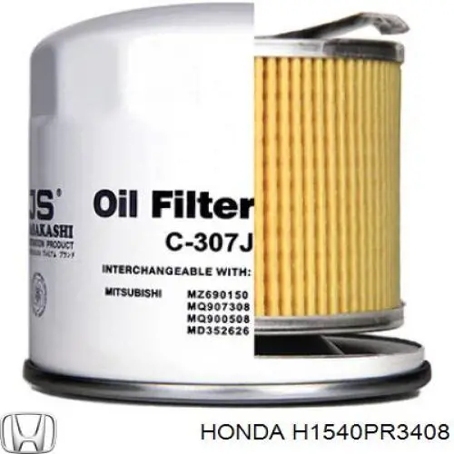 H1540PR3408 Honda filtro de aceite
