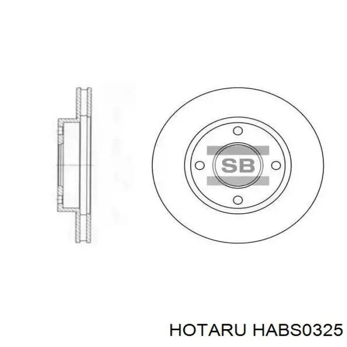 HABS0325 Hotaru sensor abs delantero izquierdo