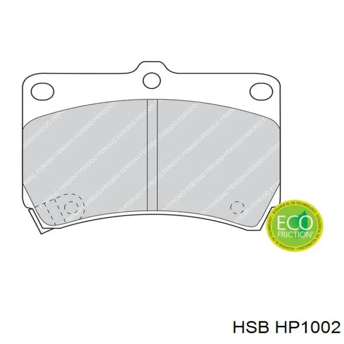 HP1002 HSB pastillas de freno delanteras