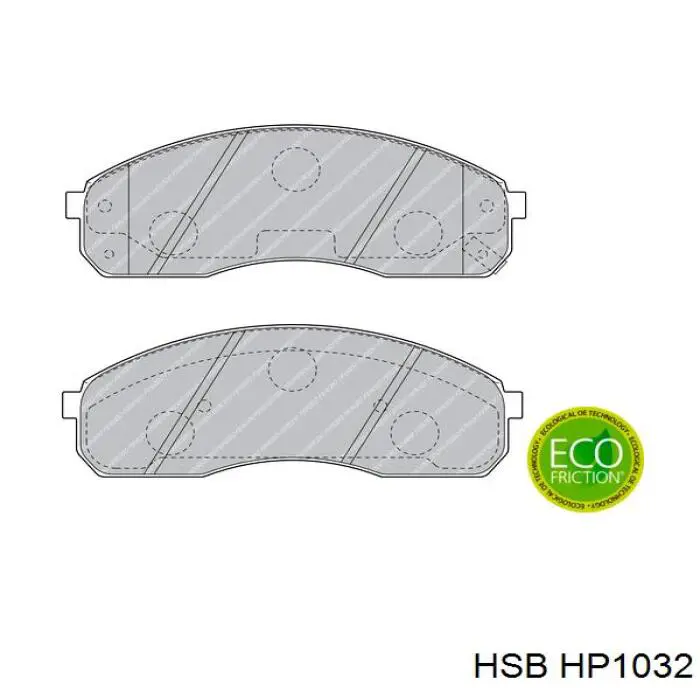 HP1032 HSB pastillas de freno delanteras