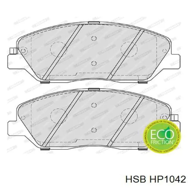 HP1042 HSB pastillas de freno delanteras