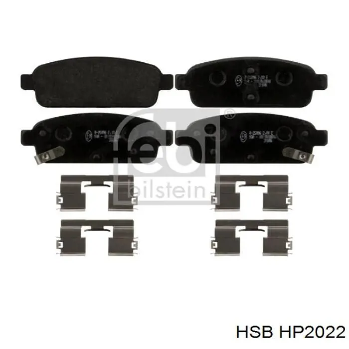 HP2022 HSB pastillas de freno traseras