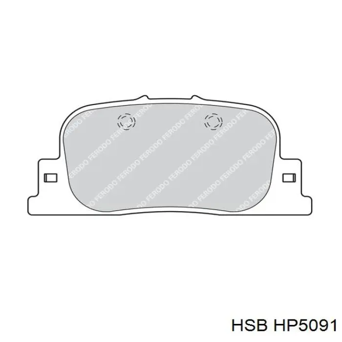 HP5091 HSB pastillas de freno traseras