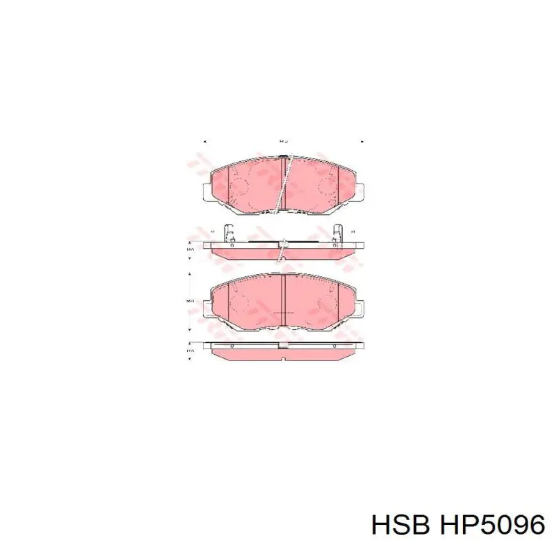 HP5096 HSB pastillas de freno delanteras