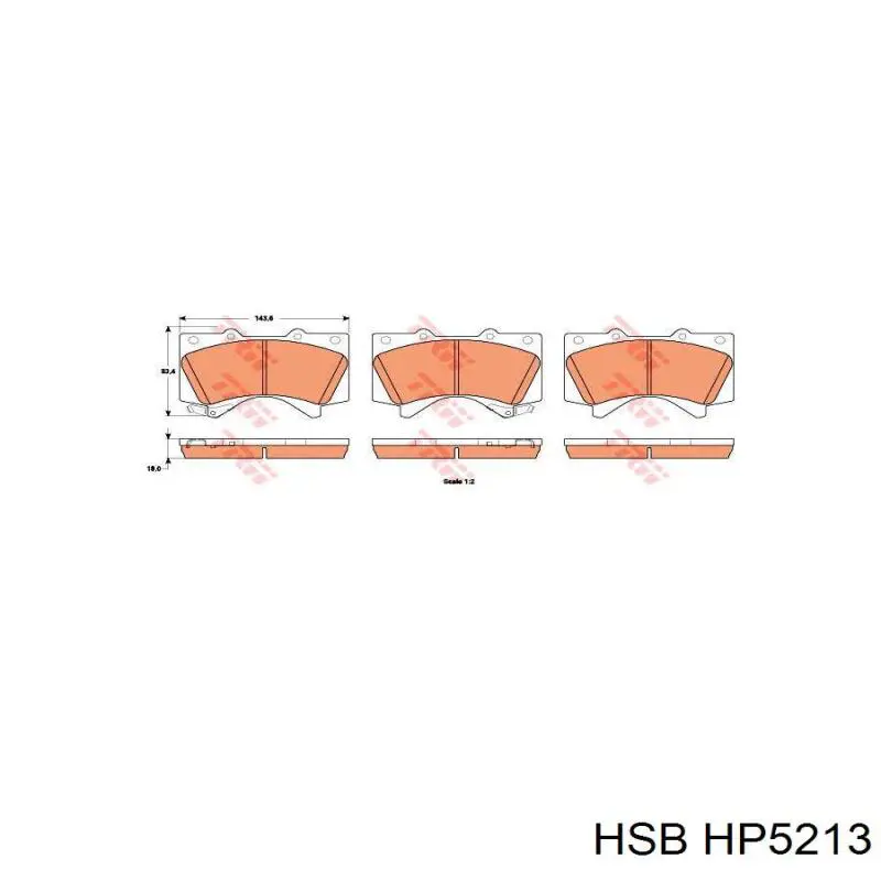 HP5213 HSB pastillas de freno delanteras