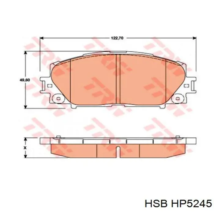 HP5245 HSB pastillas de freno delanteras