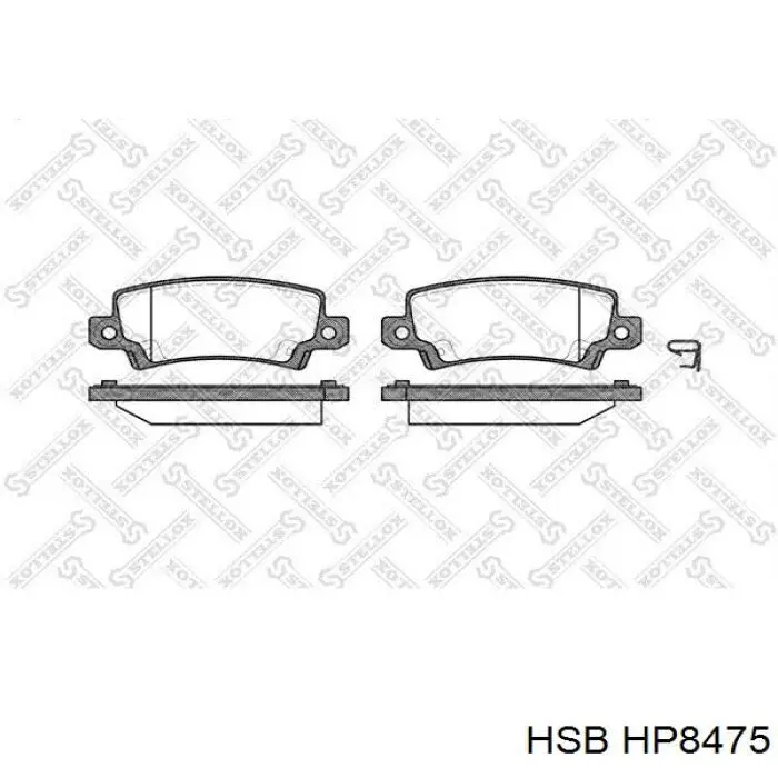 HP8475 HSB pastillas de freno traseras