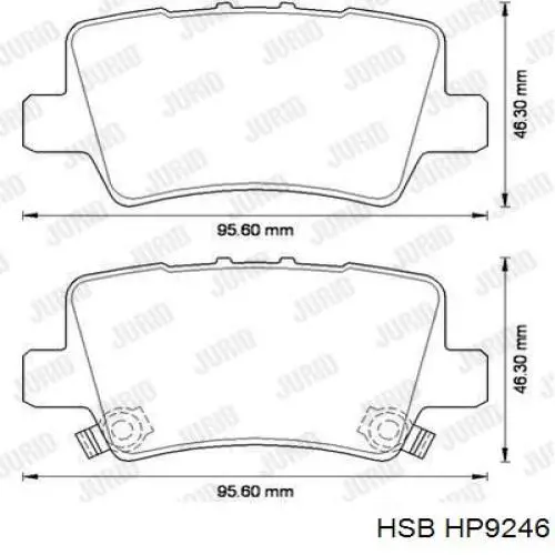 HP9246 HSB pastillas de freno traseras