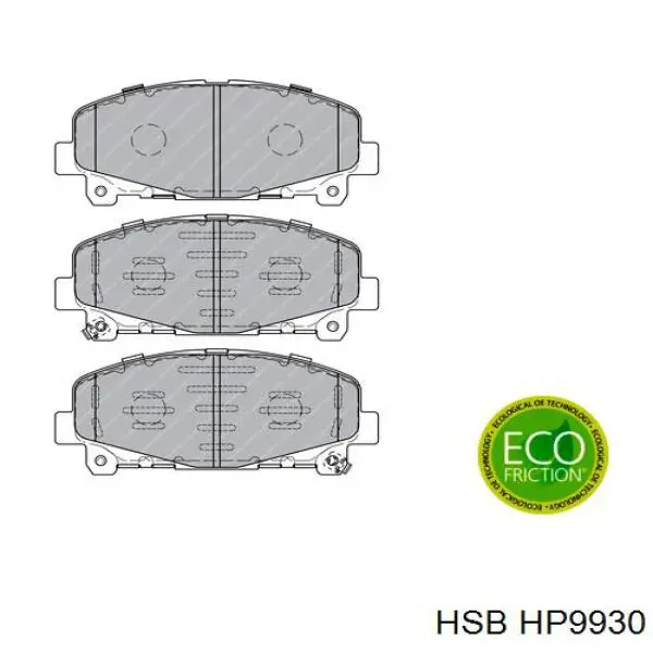 HP9930 HSB pastillas de freno delanteras