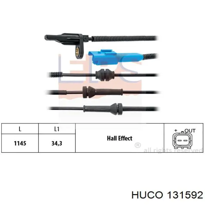 131592 Huco sensor abs trasero