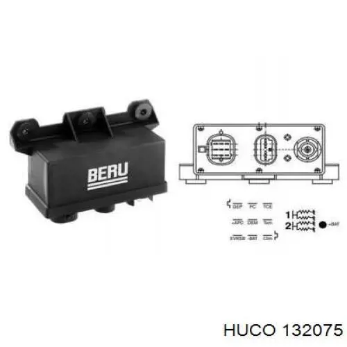 132075 Huco relé de bujía de precalentamiento