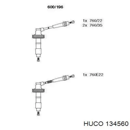 134560 Huco juego de cables de encendido