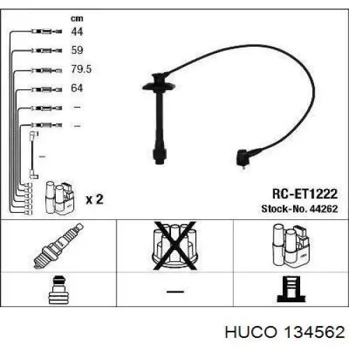 Cables de bujías 134562 Huco
