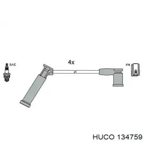 Juego de cables de bujias Huco 134759 precio, desde 40,84 EUR