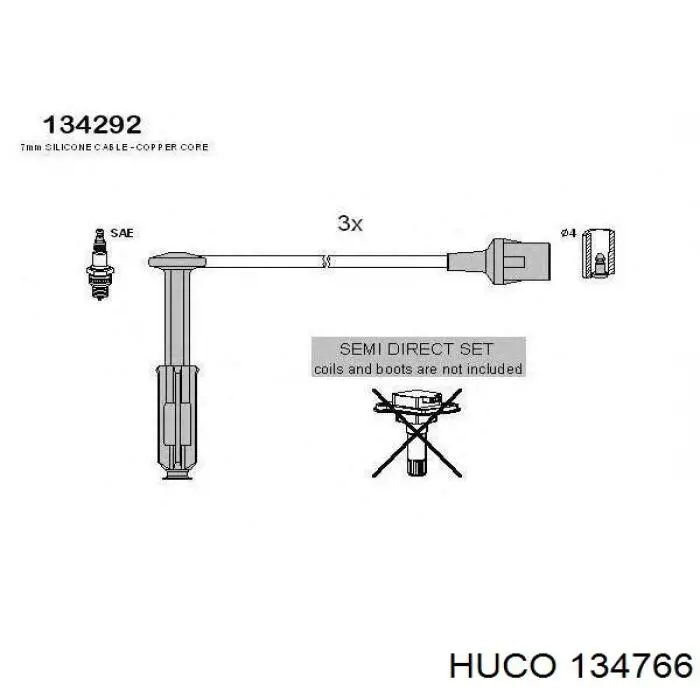 134766 Huco juego de cables de encendido