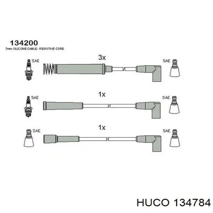 134784 Huco juego de cables de encendido