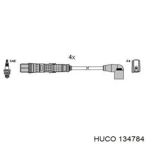 Cables de bujías 134784 Huco