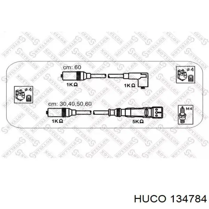 Juego de cables de bujias Huco 134784 precio, desde 47,54 EUR