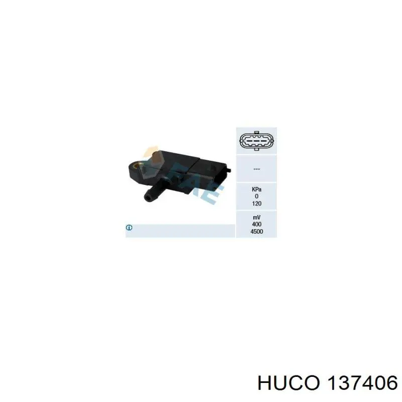 137406 Huco sensor de presion de escape