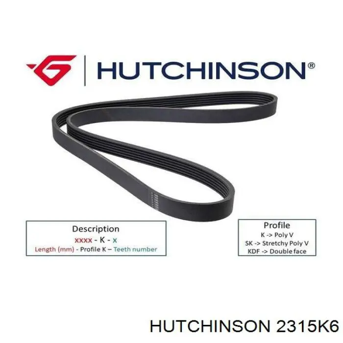 2315 K 6 Hutchinson correa trapezoidal