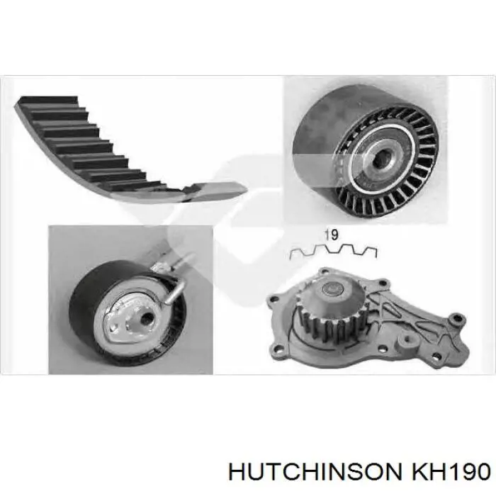 KH190 Hutchinson kit de correa de distribución