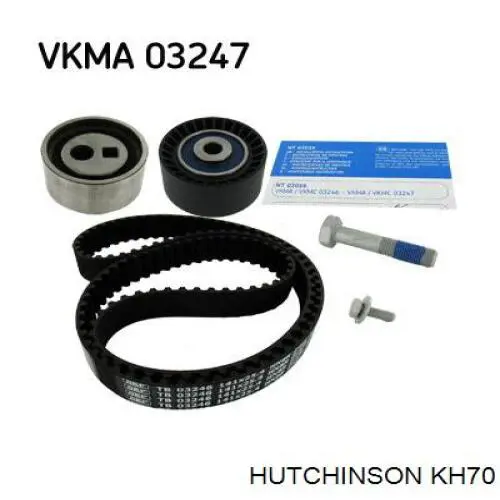 KH70 Hutchinson kit de correa de distribución