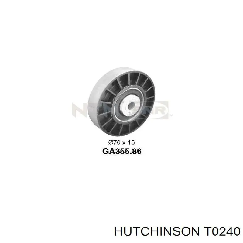 Polea inversión / guía, correa poli V T0240 Hutchinson