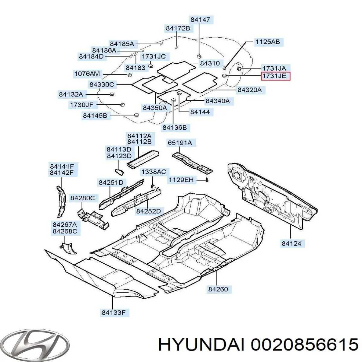 Comprar Tapón del suelo de la carrocería Hyundai Sonata IV EU4