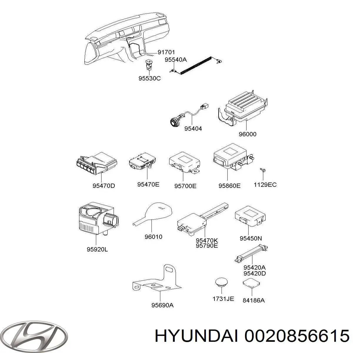  Tapón del suelo de la carrocería Hyundai Sonata 4